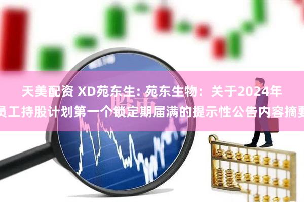天美配资 XD苑东生: 苑东生物：关于2024年员工持股计划第一个锁定期届满的提示性公告内容摘要